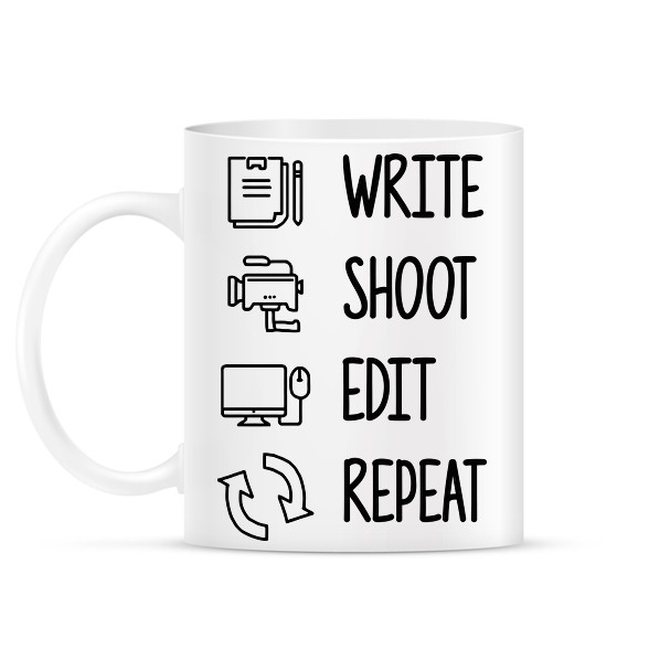 Write, shoot, edit, repeat-Bögre