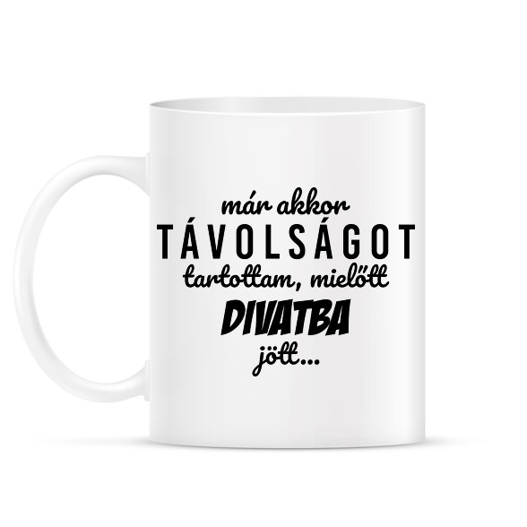 Távolságtartás-Bögre