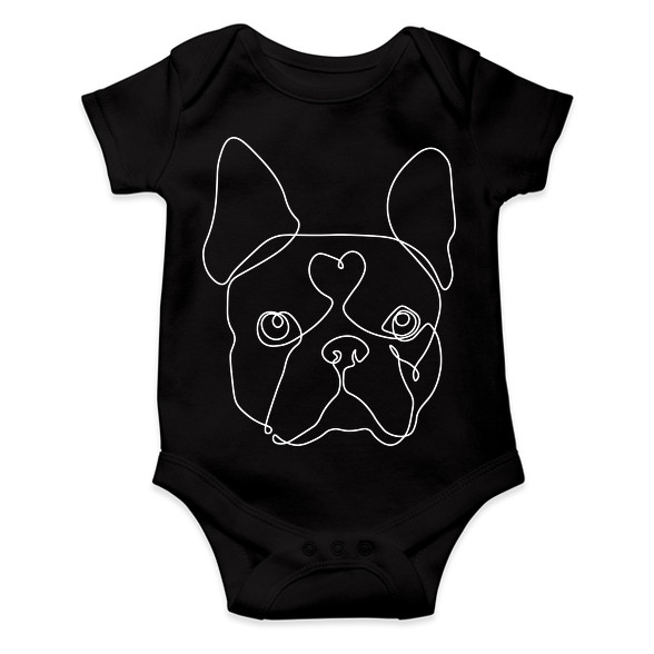 Vonalas Boston terrier-Baba Body