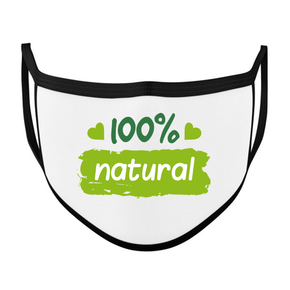 100% natural felirat-Szájmaszk