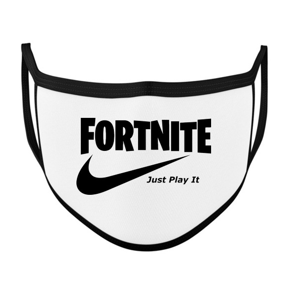 Fortite Just Play It Fekete-Szájmaszk