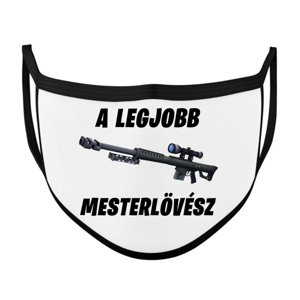 A legjobb mesterlövész - Fortnite (Fekete)-Szájmaszk