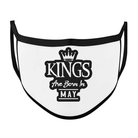 KINGS are born in May - fekete-Szájmaszk