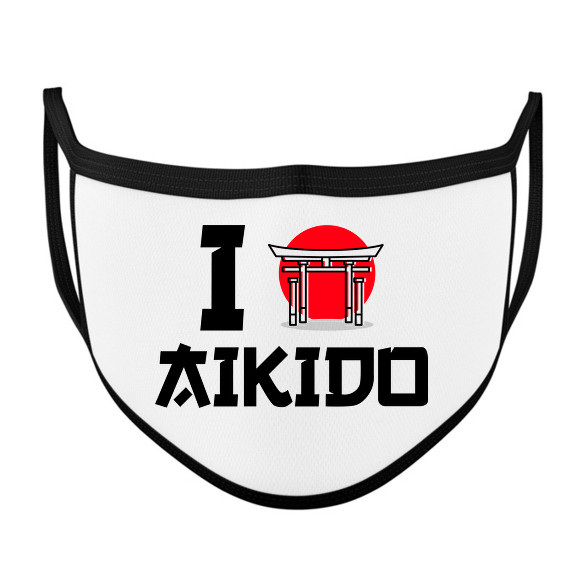 I love Aikido-Szájmaszk