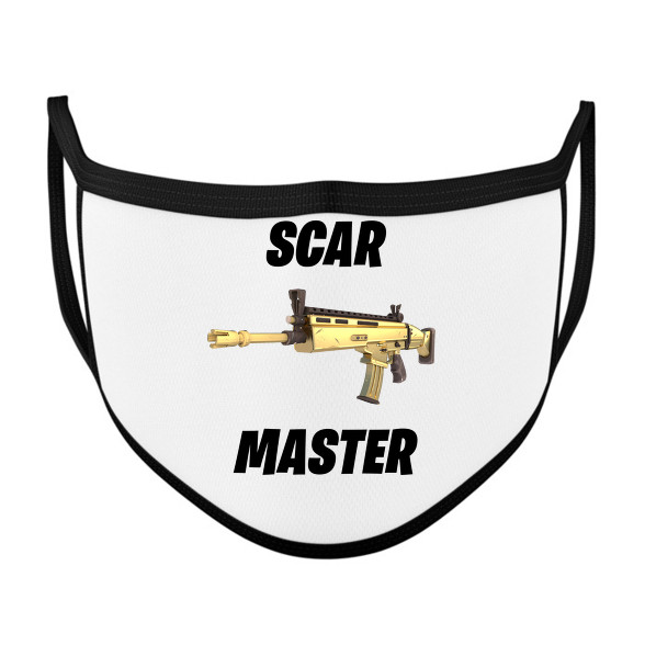 Scar Master - Fortnite (Fekete)-Szájmaszk