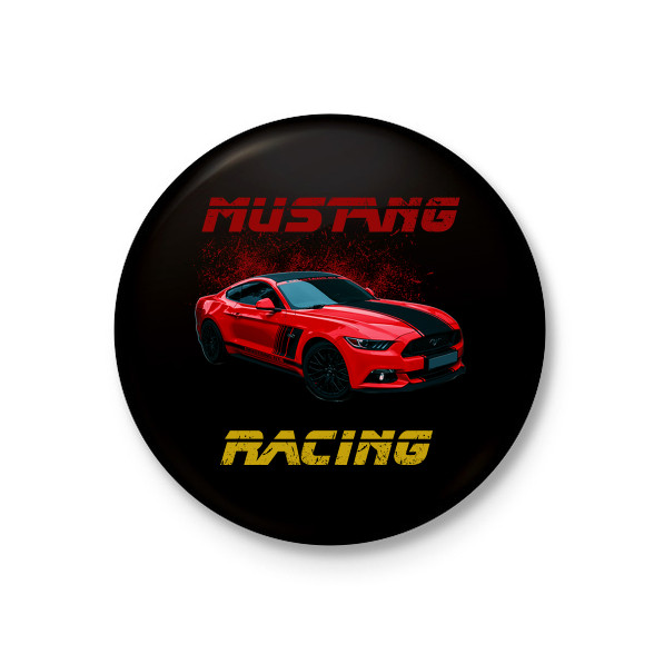 mustang racing-Kitűző, hűtőmágnes