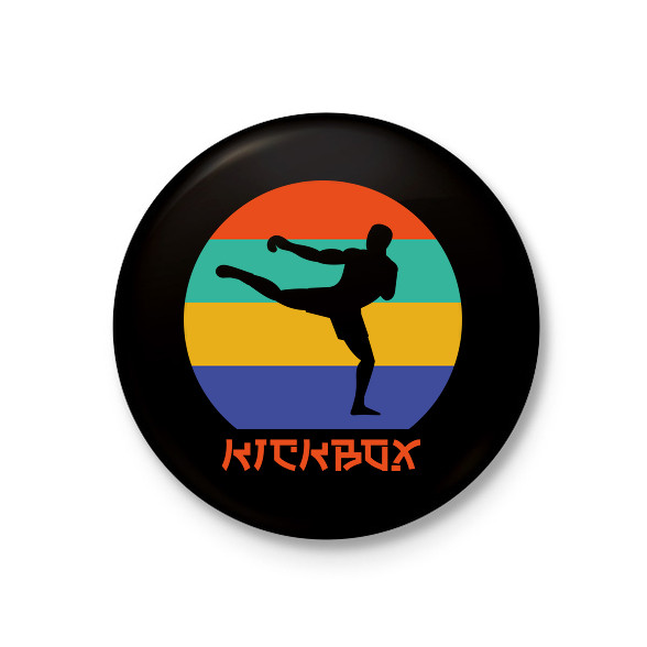 Kickbox - Harcművészet-Kitűző, hűtőmágnes