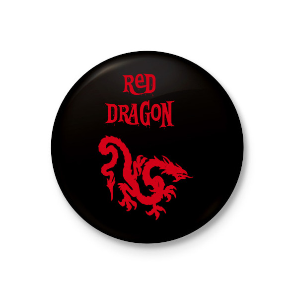 red dragon2-Kitűző, hűtőmágnes