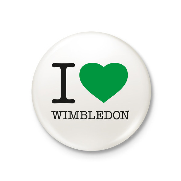 I love Wimbledon-Kitűző, hűtőmágnes