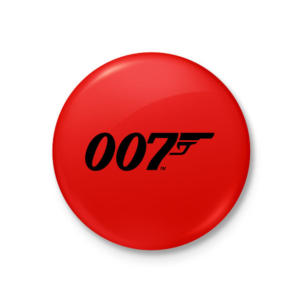 007 logo-Kitűző, hűtőmágnes