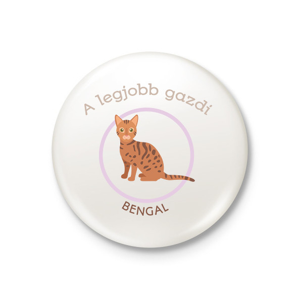 A legjobb gazdi - Bengal-Kitűző, hűtőmágnes