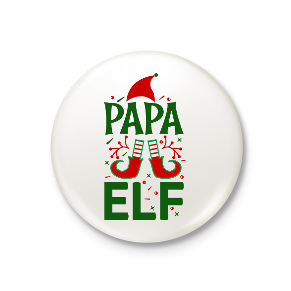 Papa elf-Kitűző, hűtőmágnes