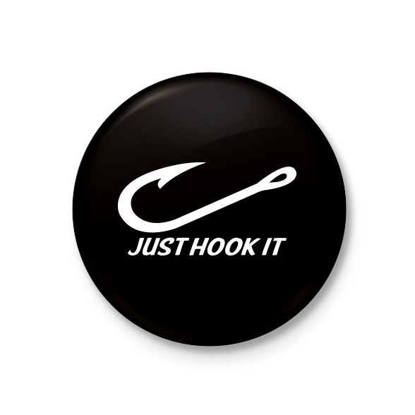 Just hook it-Kitűző, hűtőmágnes