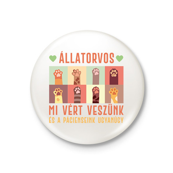 Állatorvos - Vért veszünk-Kitűző, hűtőmágnes