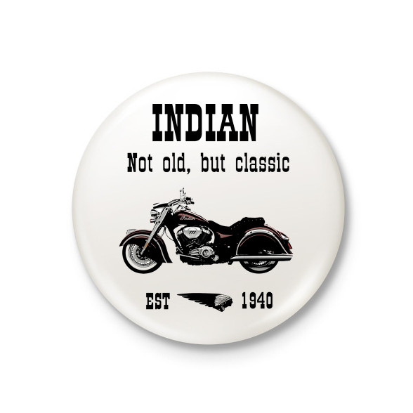 INDIAN MOTORCYCLE-Kitűző, hűtőmágnes