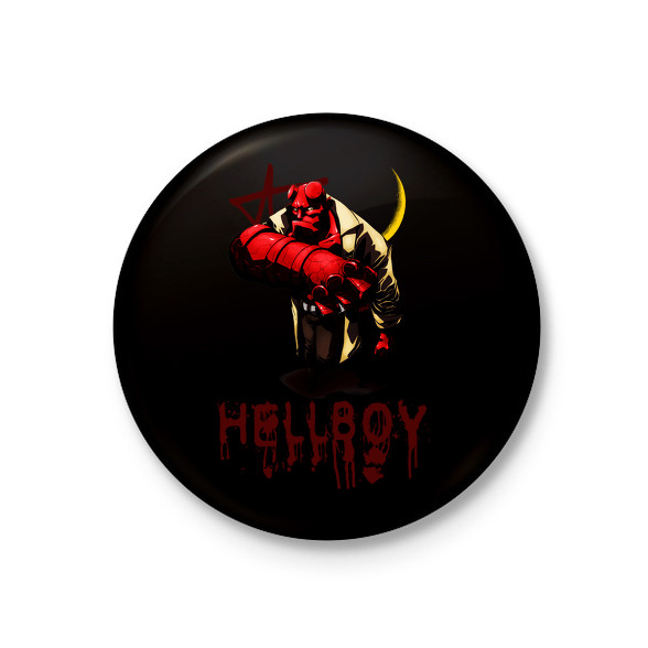 hellboy-Kitűző, hűtőmágnes