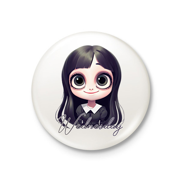 Wednesday Addams-Kitűző, hűtőmágnes