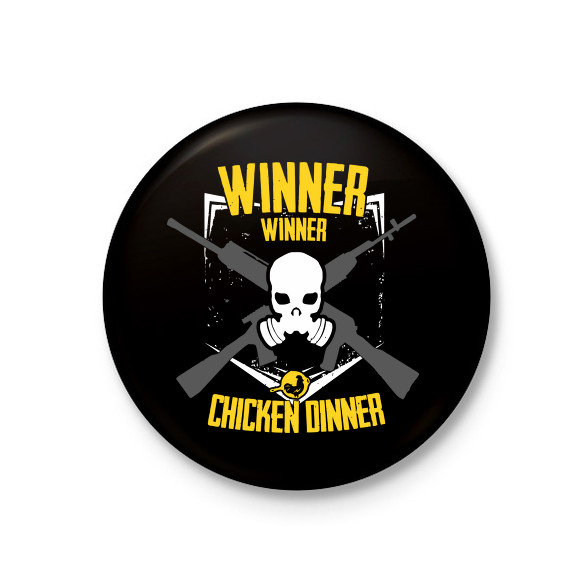 PUBG - WINNER WINNER CHICKEN DINNER-Kitűző, hűtőmágnes