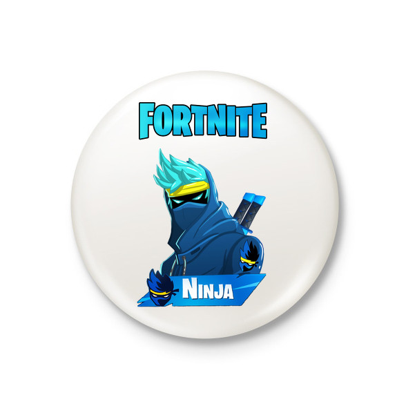 Fortnite Ninja -Kitűző, hűtőmágnes