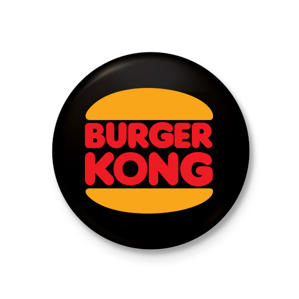 Burger kong-Kitűző, hűtőmágnes