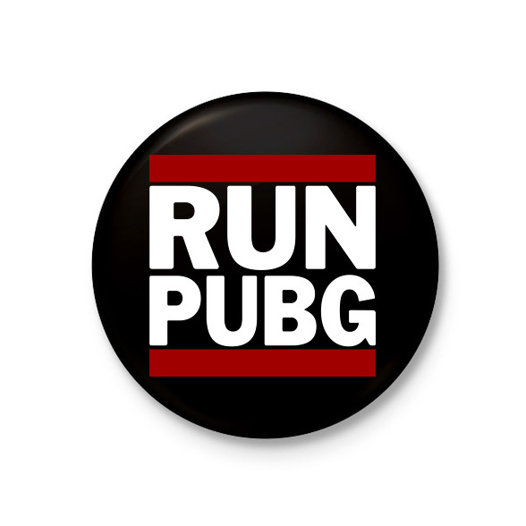 RUN PUBG-Kitűző, hűtőmágnes