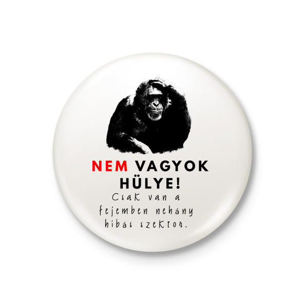 nem vagyok hülye-Kitűző, hűtőmágnes