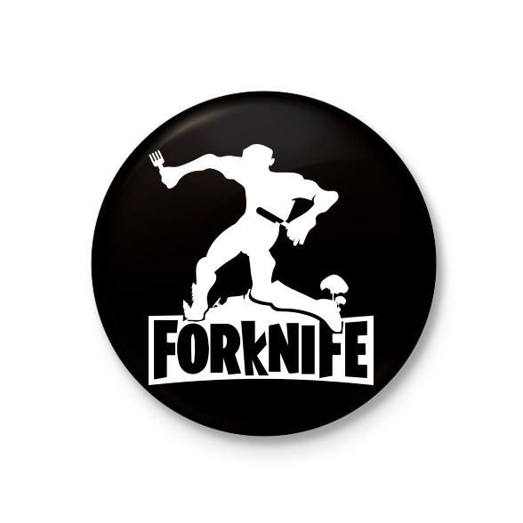 fortnite forknife fehér-Kitűző, hűtőmágnes