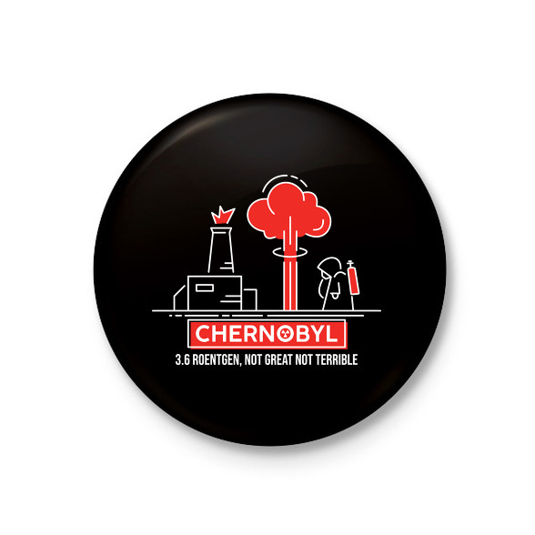 Chernobyl -Kitűző, hűtőmágnes