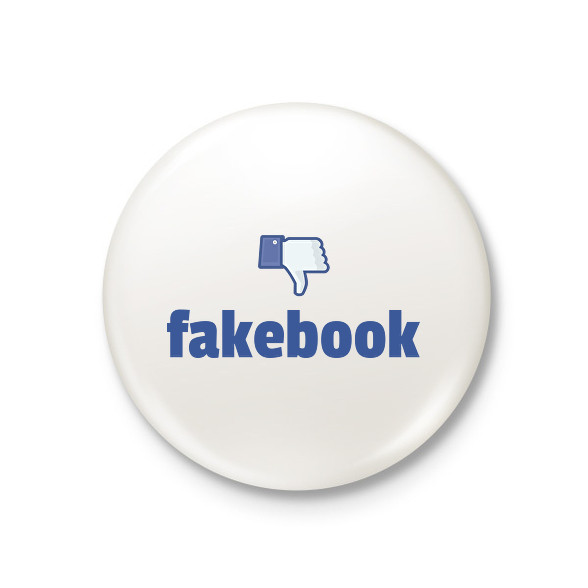 fakebook-Kitűző, hűtőmágnes