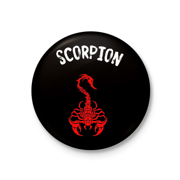 red scorpion-Kitűző, hűtőmágnes