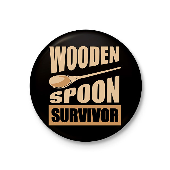 Wooden spoon-Kitűző, hűtőmágnes