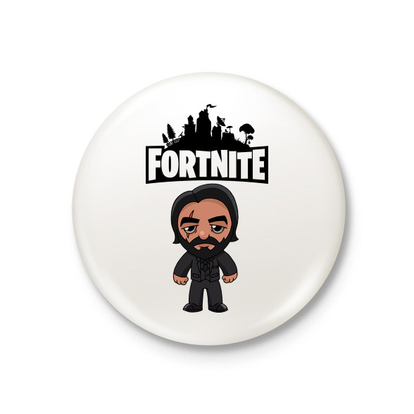 Fortnite John Wick-Kitűző, hűtőmágnes