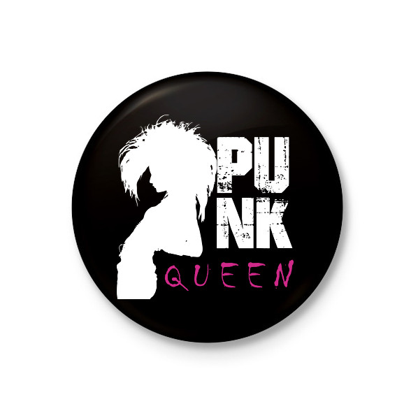 Punk queen-Kitűző, hűtőmágnes