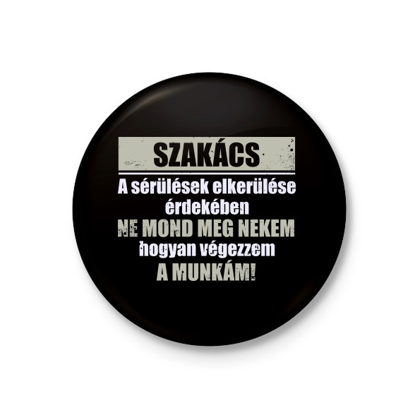 Szakács-Kitűző, hűtőmágnes