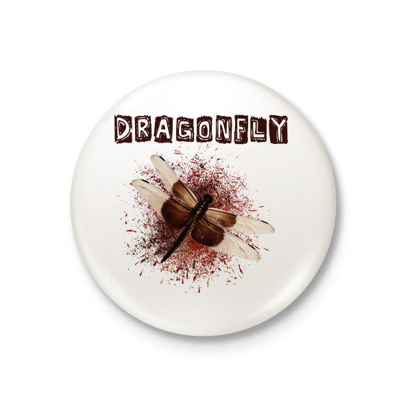 dragonfly1-Kitűző, hűtőmágnes