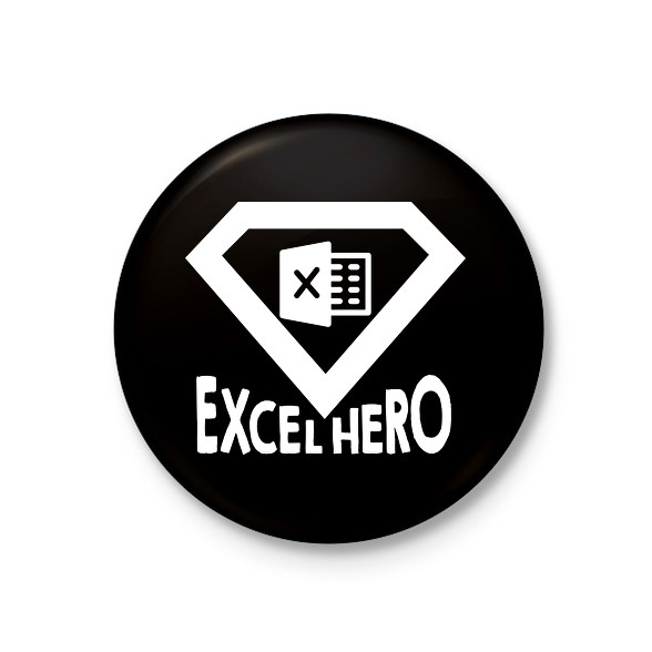 Excel hero-Kitűző, hűtőmágnes