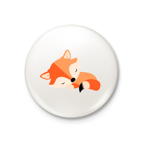 Cute Fox baby-Kitűző, hűtőmágnes