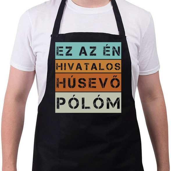 Hivatalos húsevő póló-Kötény