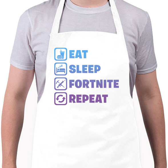 Eat-Sleep-Fortnite-Repeat-Kötény