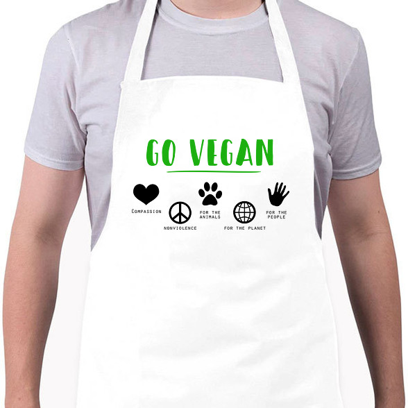 Go vegan-Kötény