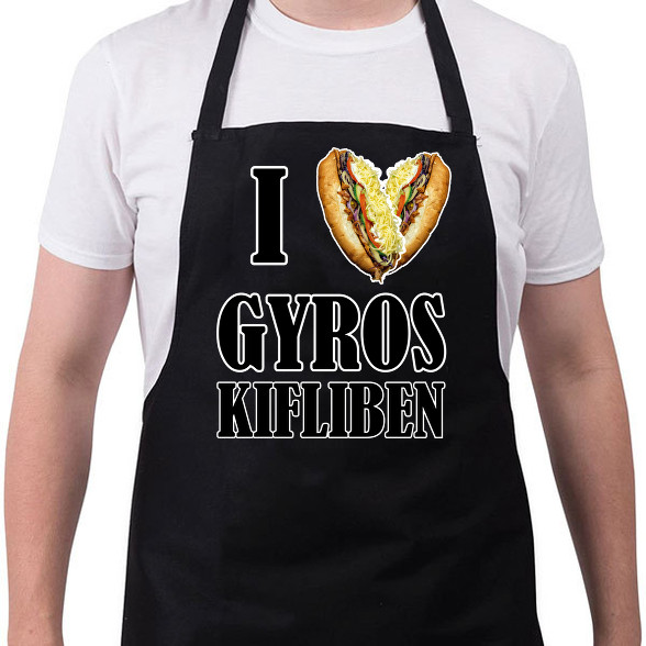 I love Gyros kifliben-Kötény