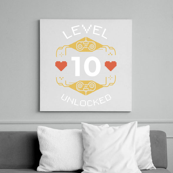 Level 10 unlocked-Vászonkép