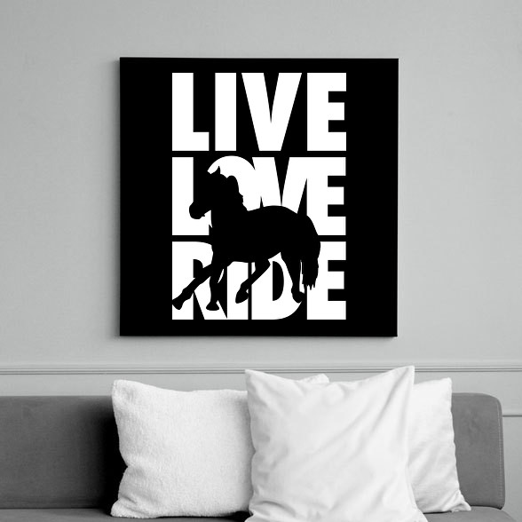 Live Love Ride lovas-Vászonkép