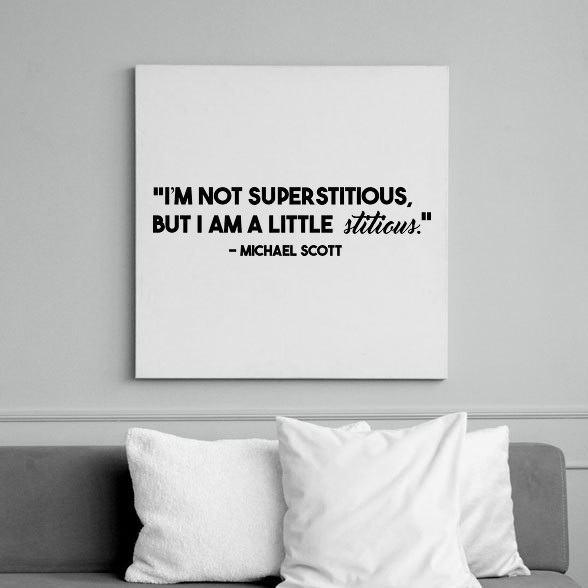 I'm not superstitious - BLACK-Vászonkép