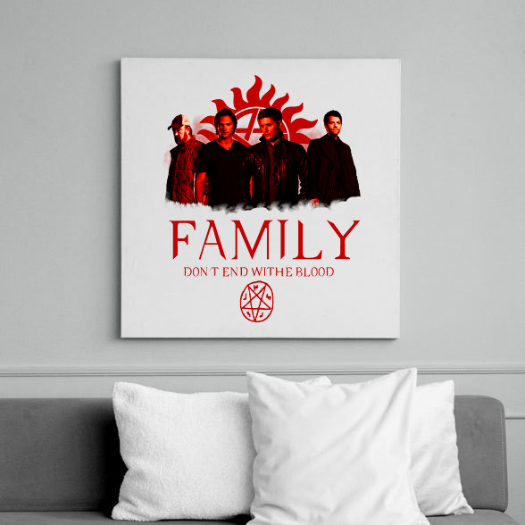 SUPERNATURAL FAMILY RED-Vászonkép