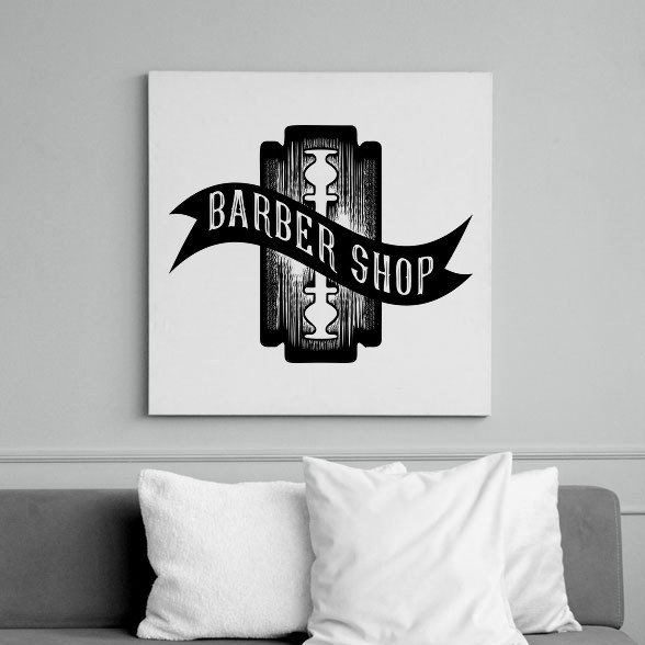 Barber shop penge-Vászonkép