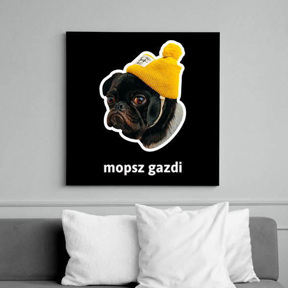 mopsz gazdi 4-Vászonkép