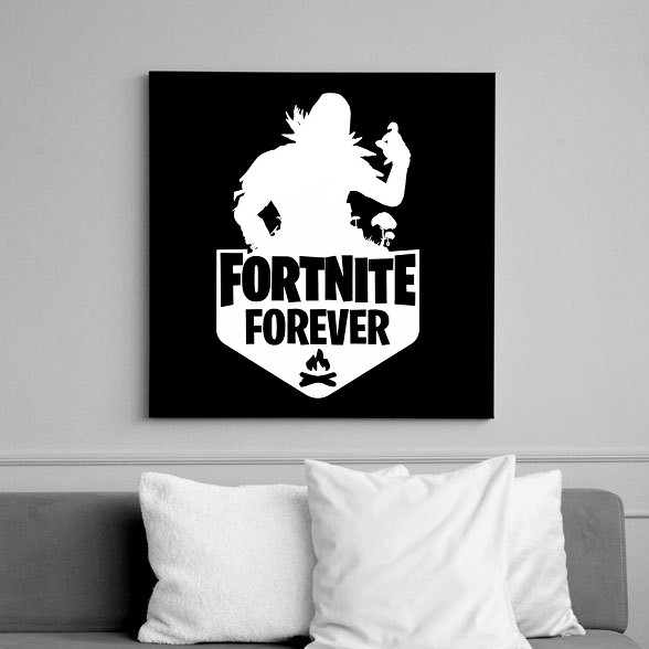 Fortnite Forever - Raven (Fehér)-Vászonkép