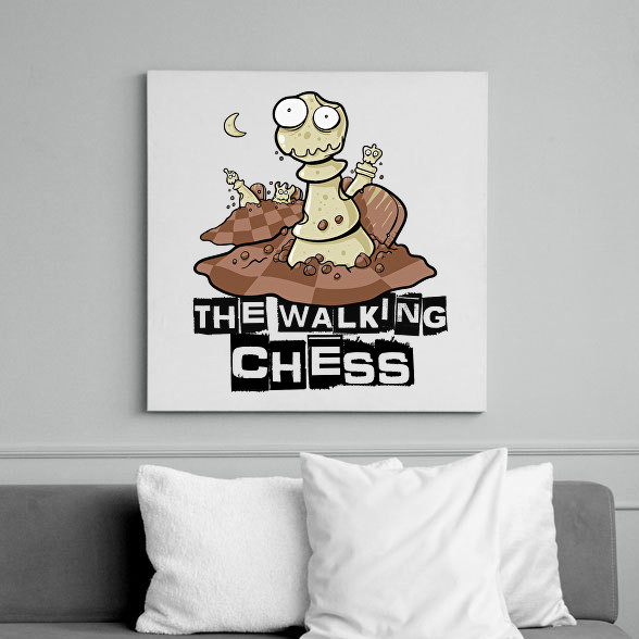 Sakk zombie - the walking chess-Vászonkép