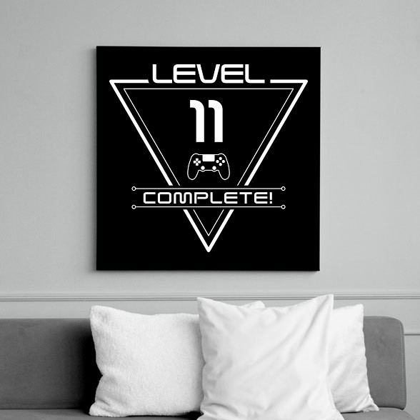 level-complete-11-white-Vászonkép